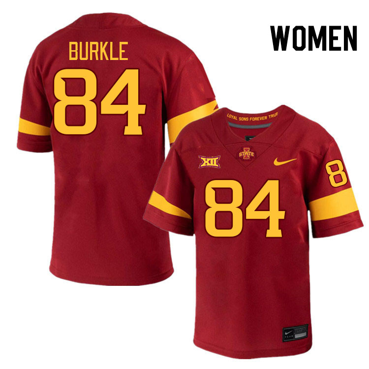 Women #84 Gabe Burkle Iowa State Cyclones College Football Jerseys Stitched-Cardinal